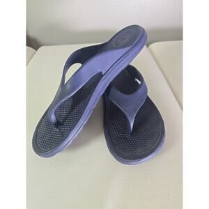Totes Solbounce Flip Flops Sandals Womens Size 10 Navy Blue
